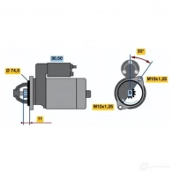 Стартер BOSCH 74XH227 331576 0986020761 207 6