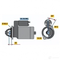 Стартер BOSCH BX107045 DW (R) 12V 1,1 KW 0001107045 303073