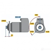 Стартер BOSCH J2WQZFG 0986011460 1 146 330943