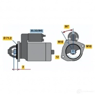 Стартер BOSCH Renault Master (JD) 2 Автобус 1.9 dTI 80 л.с. 2000 – 2025 20 12 0986020121 OVF7NJB