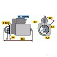 Стартер BOSCH I0P6G5 Jeep 0001218158 EV (R) 12V 2,2 kW