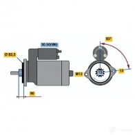 Стартер BOSCH 0001230015 303676 EV (R) 12V 3,0 kW DF6D4OD - Изображение 2