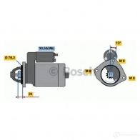 Стартер BOSCH 0001109011 102073423 4Q22TI DW (L) 12V 1,6 KW - Изображение 6