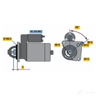 Стартер BOSCH DW (R) 12V 0,9 kW 0001106022 70ME0 303051 - Изображение 6