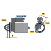 Стартер BOSCH 0001108019 303129 DW (R) 12V 1,4 KW SVKYWMN