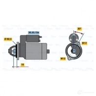 Стартер BOSCH PN0LDL DW (R) 12V 1,1 KW 303077 0001107068 - Изображение 3