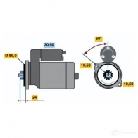 Стартер BOSCH 1 409 331097 0986014091 2PM0WH