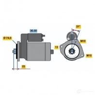 Стартер BOSCH Toyota Previa (XR10, XR20) 1 Минивэн 2.4 (TCR11. TCR10) 132 л.с. 1990 – 2000 UEB7PX 19 18 0986019181