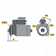 Стартер BOSCH X20Q5 Seat Ibiza (6L1) 3 Хэтчбек 1.4 16V 75 л.с. 2002 – 2007 0986022510 22 51