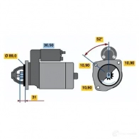 Стартер BOSCH 0986010990 YA28NU 10 99 330909