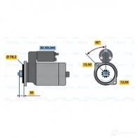 Стартер BOSCH 0001125051 O95F5PN DB (L) 12V 2,0 KW 303403 - Изображение 6