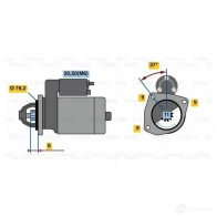 Стартер BOSCH XJG2KPG 303426 0001138009 S74-L 12V (R) - Изображение 6