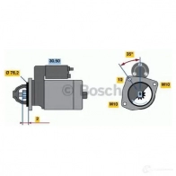 Стартер BOSCH 0001109252 DW (R) 12V 2,2 KW 1423135277 NY1N6Y - Изображение 5