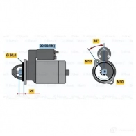 Стартер BOSCH 303186 0001108213 C6J9F R74-L45 12V (R) - Изображение 4