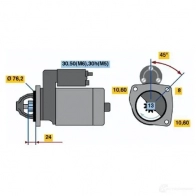 Стартер BOSCH DNZSN0 DW (R) 12V 1,8 KW 0001110110 Bmw 3 (E36) 3 Седан 1.7 318 tds 90 л.с. 1995 – 1998