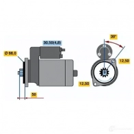 Стартер BOSCH 0001124026 303394 V0EF7JU RF78-L35 12V (L)