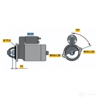 Стартер BOSCH XLA5KR 203 8 Mitsubishi Lancer 7 (CB, CD, CC) 1993 – 1996 0986020381