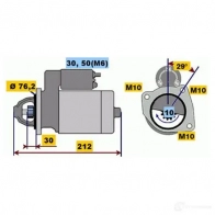 Стартер BOSCH 0001107087 5997488 DW (R) 12V 1,1 KW J4HQA10