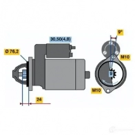 Стартер BOSCH SR0809N 0001108208 303185 R74-L60 12V (R) - Изображение 2