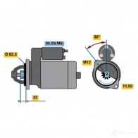 Стартер BOSCH DW (R) 12V 1,4 KW 0001108151 UR3ZB8 303162 - Изображение 4