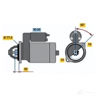 Стартер BOSCH 19 08 0986019081 E364GX2 Mitsubishi Space Wagon 3 (N3, N4) Минивэн 2.4 i (N34W) 139 л.с. 1992 – 1998