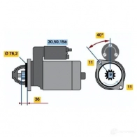 Стартер BOSCH DM (L) 12V 0,9 KW 303308 0001112003 ASHIQD