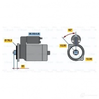 Стартер BOSCH SR0786N RF74-E45 12V (L) 303386 0001123038 - Изображение 5