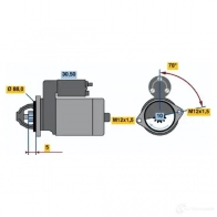 Стартер BOSCH 20 52 7S9QZ 0986020521 331555