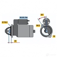 Стартер BOSCH 0001110100 L5GSSB DW (R) 12V 1,8 KW Audi A6 (C5) 2 Седан 4.2 Quattro 299 л.с. 1998 – 2005