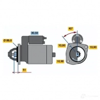 Стартер BOSCH 0986011250 330932 POANG4 1 125