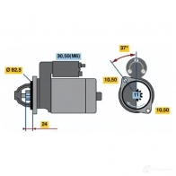 Стартер BOSCH DW (R) 12V 2,0 KW Opel Frontera YLLM9 0001109033