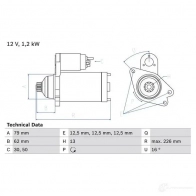 Стартер BOSCH Volkswagen Tiguan (BW2) 2 Allspace 1.5 TSI 150 л.с. 2018 – 2024 291 4 IP5KQ 0986029140