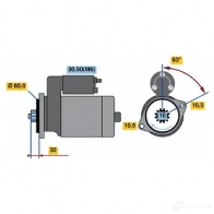 Стартер BOSCH 303396 QKD1T 0001125025 DB (R) 12V 1,9 KW - Изображение 6