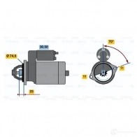 Стартер BOSCH 0001109035 DW (R) 12V 2,0 KW BX109035 63969122 - Изображение 6