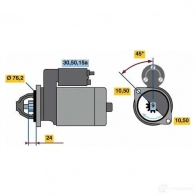 Стартер BOSCH 330891 2Y9WX 0986010720 10 72