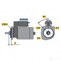 Стартер BOSCH Volkswagen Lupo (6X1, 6E1) 1 Хэтчбек 1.4 FSI 105 л.с. 2001 – 2005 R74-M40 12V (R) 0001107105 IYTZC