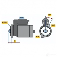 Стартер BOSCH 1 910 0986019101 Nissan Primera (P11) 2 Седан 2.0 TD 90 л.с. 1996 – 2001 5W9MO