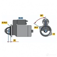 Стартер BOSCH 07HU2E 303149 DW (R) 12V 1,4 KW 0001108113 - Изображение 6