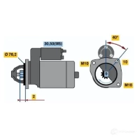Стартер BOSCH Renault Safrane 2 (B54) 1996 – 2000 6AG9G DW (R) 12V 1,4 KW 0001108189
