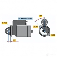 Стартер BOSCH 0001110041 303280 CAJ3Z DW (R) 12V 1,7 KW - Изображение 4