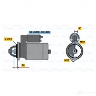 Стартер BOSCH FJJY3X 303287 0001110072 DW (R) 12V 1,7 KW - Изображение 7