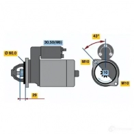 Стартер BOSCH R70-L35 12V (R) 2T63VAN 0001108409 Mercedes R-Class (W251) 1 2005 – 2017