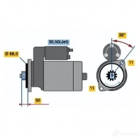 Стартер BOSCH UYDB1J 0001124022 DB (L) 12V 1,8 KW Volkswagen Polo (6N2) 3 Хэтчбек 1.7 SDI 60 л.с. 1999 – 2001