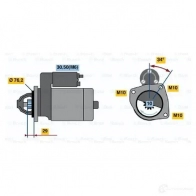 Стартер BOSCH 0001108430 303204 R70-L25 12V (R) 8YMB6 - Изображение 6