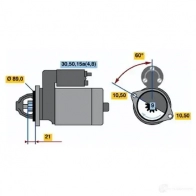 Стартер BOSCH 0001108092 CCX15SP DW (R) 12V 1,4 KW 303145