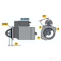 Стартер BOSCH 0001108234 R74-L45 12V (R) TDK214K Fiat Marea (185) 1 Универсал 1.9 JTD 110 (185BxT1A) 110 л.с. 2000 – 2002