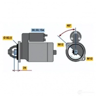 Стартер BOSCH 331070 0986013670 FHF7PBA 13 67
