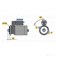 Стартер BOSCH L0T8VXD 0001121435 303370 RF70-M25 12V (L) - Изображение 5