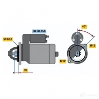 Стартер BOSCH DW (R) 12V 1,4 KW 303141 Y2B6F7E 0001108088 - Изображение 4