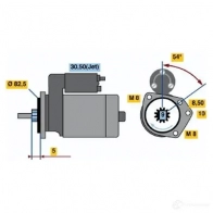 Стартер BOSCH BX112044 0001112044 Seat Arosa DM (R) 12V 0,9 KW